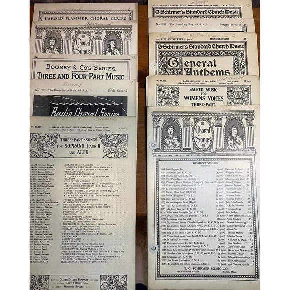 1920-60s Sheet Music 60 Pieces of Early 1920's to 1960's - Sheet Music Vintage - Picture 8 of 11